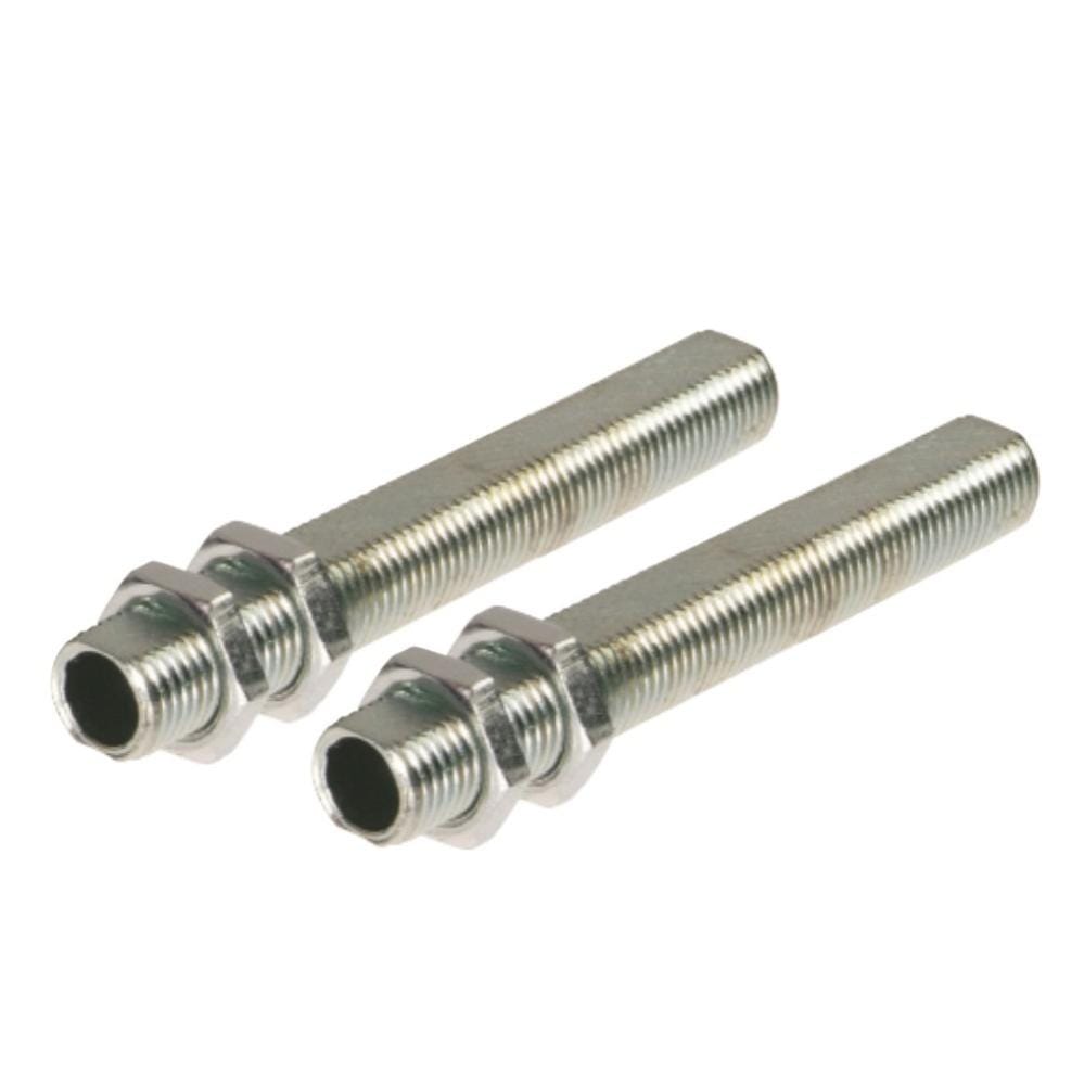 Confezione da 10 tubi filettati M10 x 1 in ferro zincato da 60 mm Confezione da 10 tubi filettati M10 x 1 in ferro zincato da 60 mm