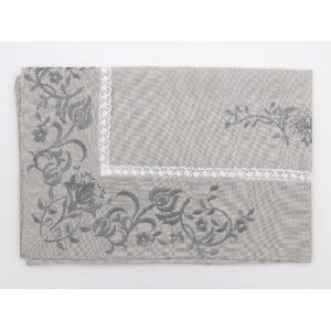 Stfery Tovaglia quadrata 90 x 90 cm, grigio, tovaglia in cotone