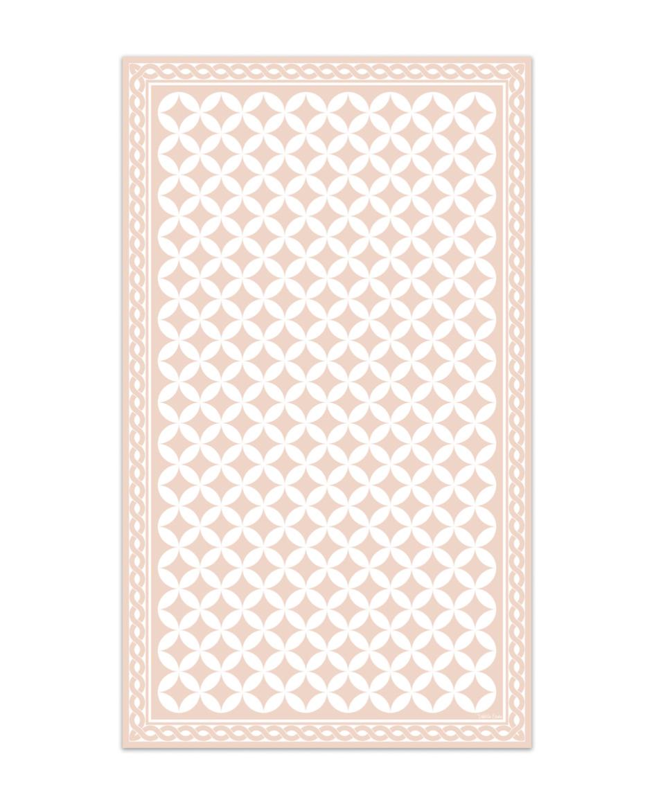 Alfombra de vinilo hidráulica 21 beige 100x100 cm pvc cocina salón comedor