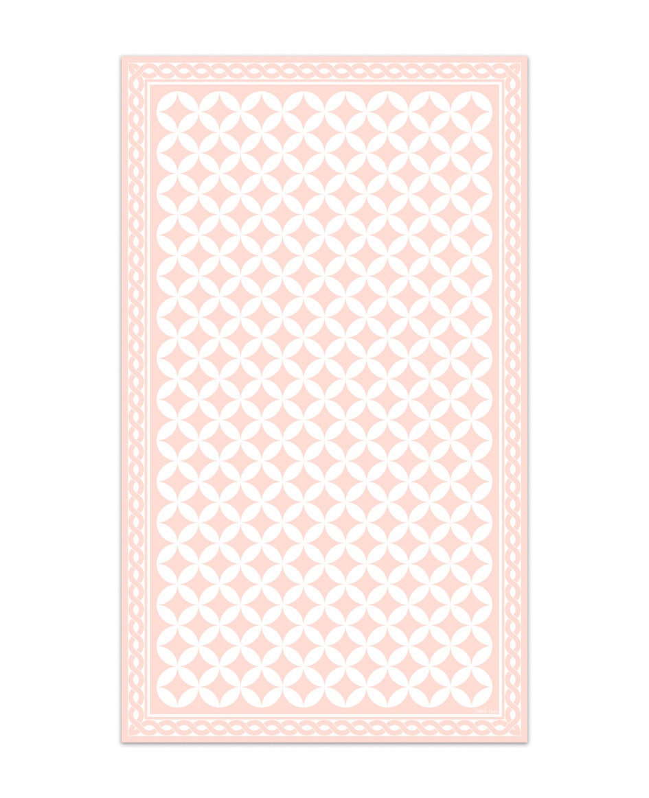 Alfombra de vinilo hidráulica 21 rosa 140x200 cm pvc cocina salón comedor