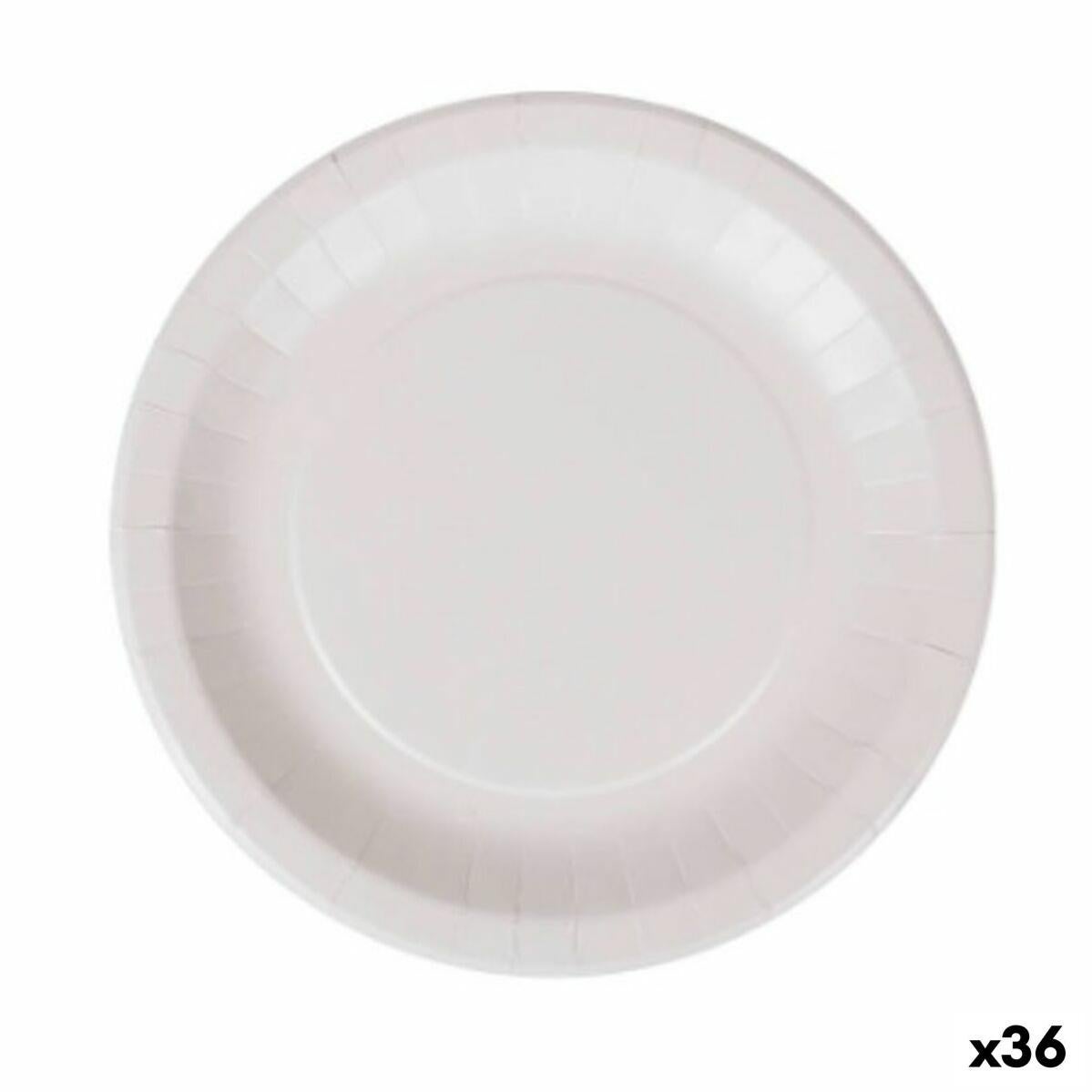 Set 6 Piattini In Cartone Verde Acqua 18 Cm, Per Feste, Compleanni E Picnic, Monouso Eleganti - 3