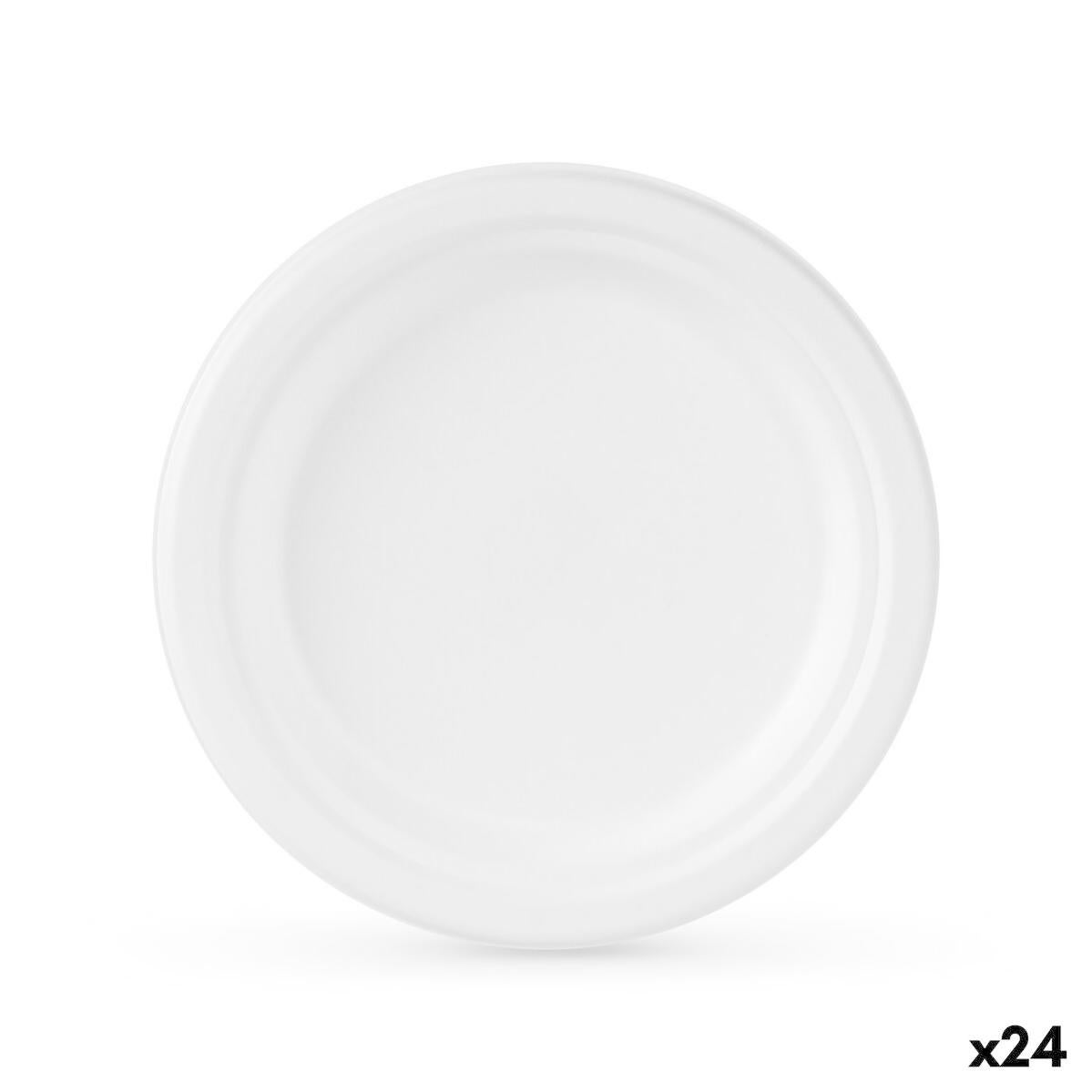 Piatti Monouso In Canna Da Zucchero - 100 Pz Con 3 Scomparti - Bianchi E Compostabili - Foto 9