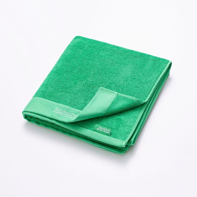 Telo da bagno Benetton BE Verde 70 x 140 cm Leroy Merlin