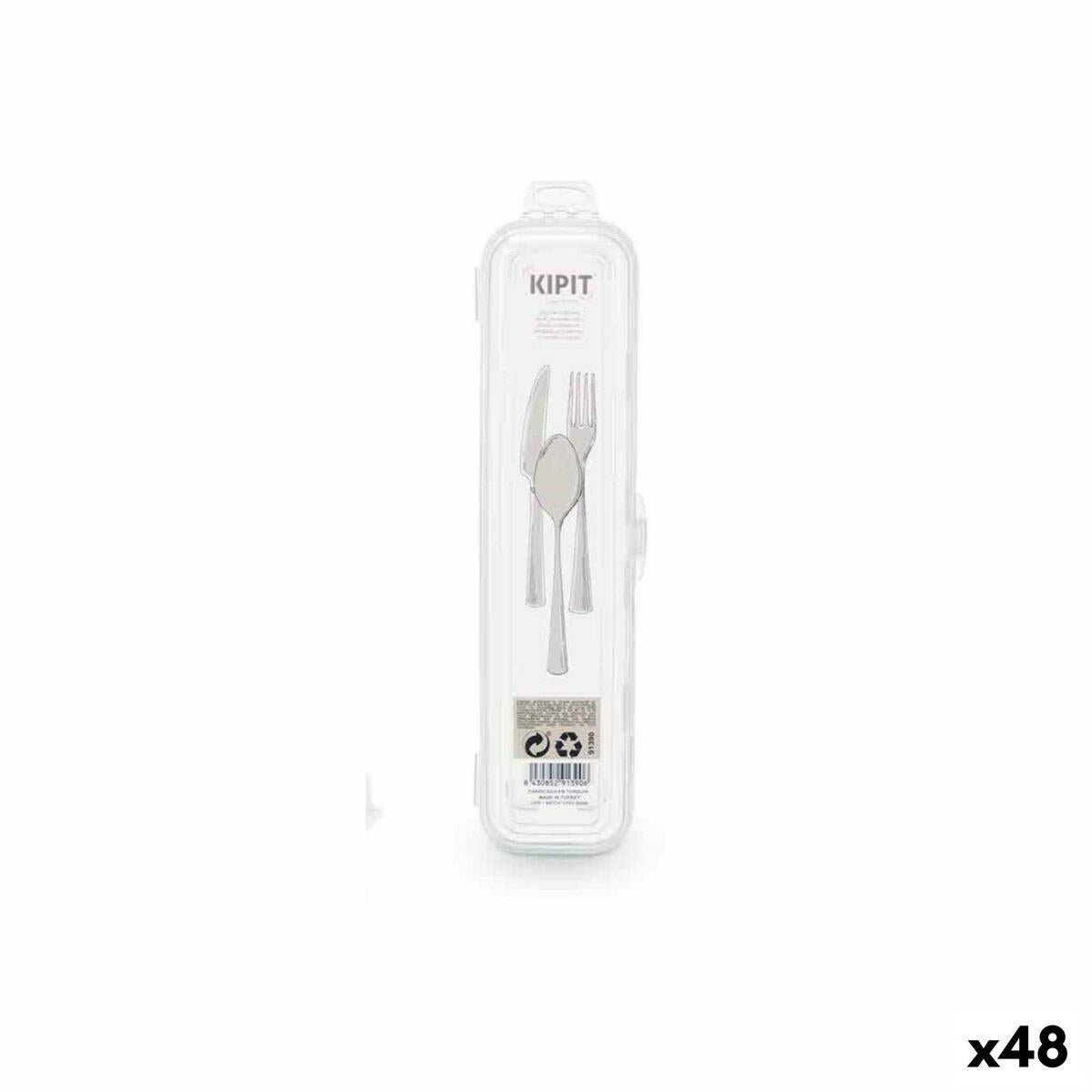 Set Couverts De Table Lot De 16 Couverts De Voyage En Inox - étui Transparent, Alternative écologique Boite A Couvert