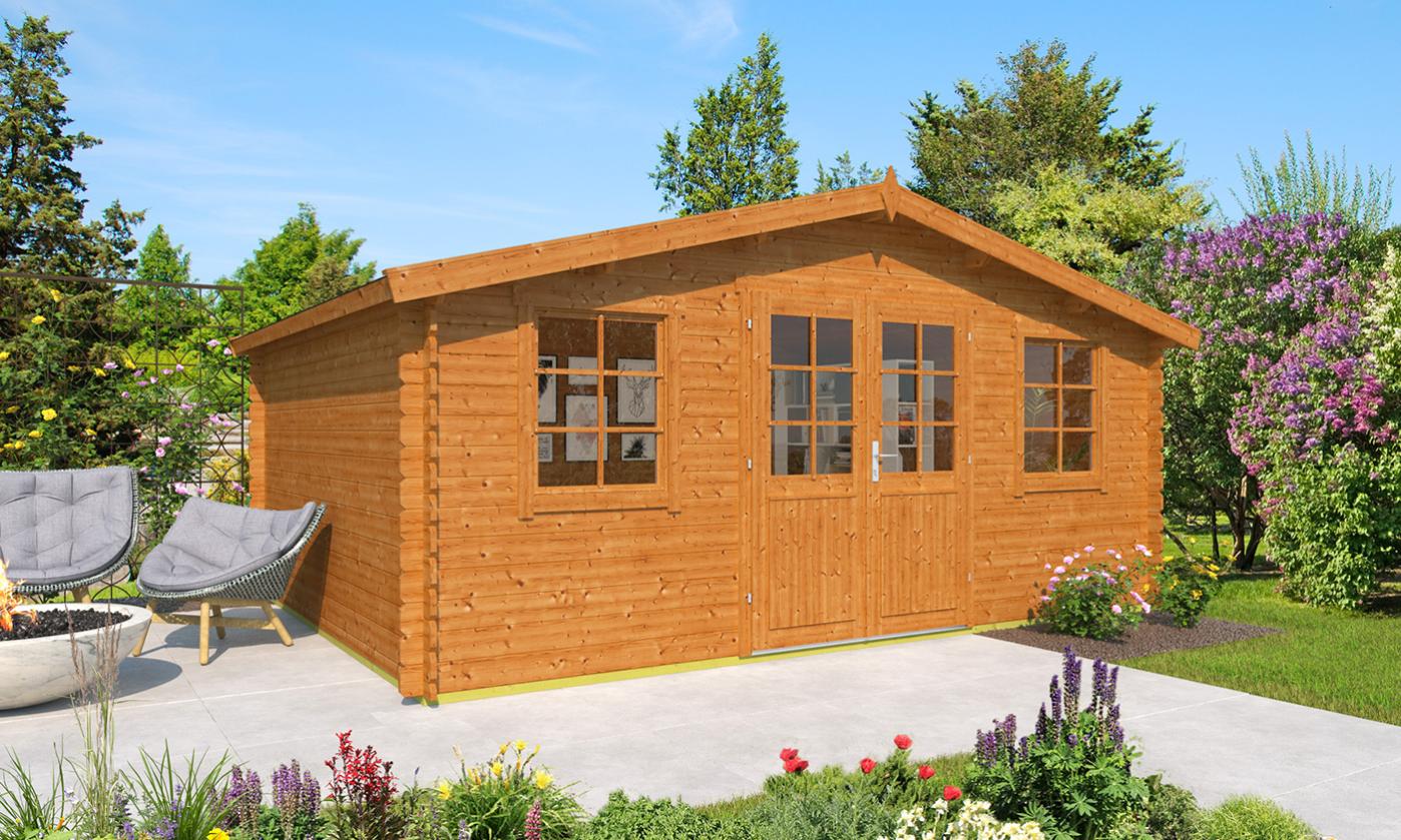 Abri de jardin TOUSCHALETS CAHORS bois traité autoclave 488x368cm ép