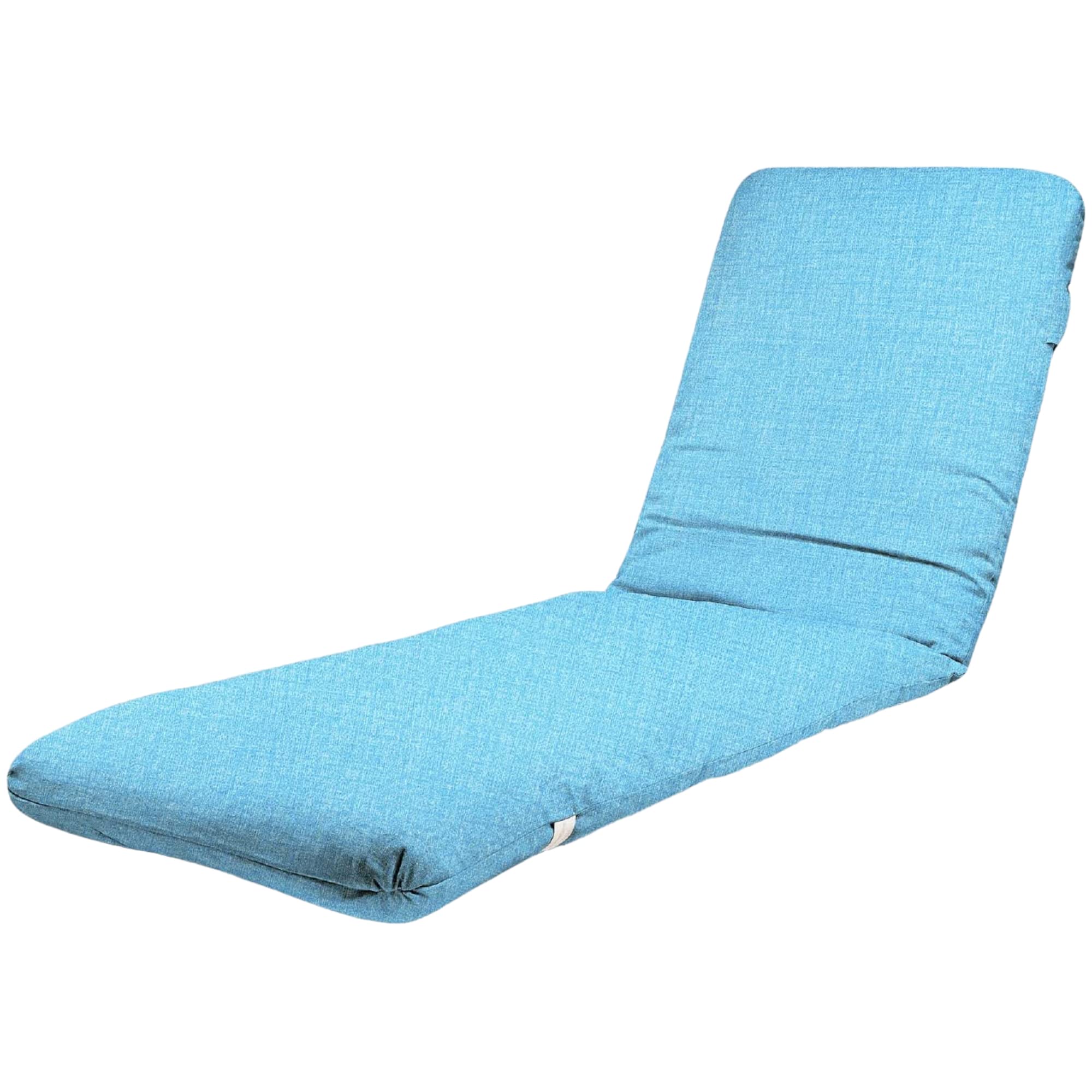 Tienda eurasia - cojin tumbona acolchado relleno de fibra, funda de tela lavable, 180 x 50 cm, azul turquesa