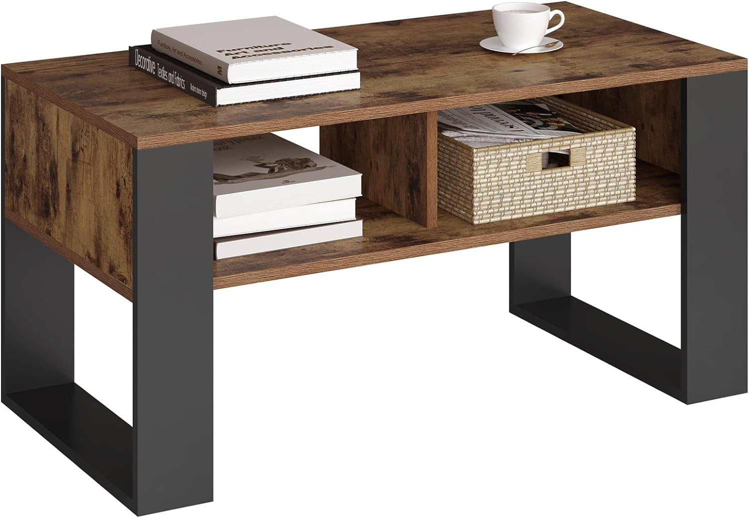 Woltu Table Basse Avec Espace De Rangement X X Cm Table D Appoint