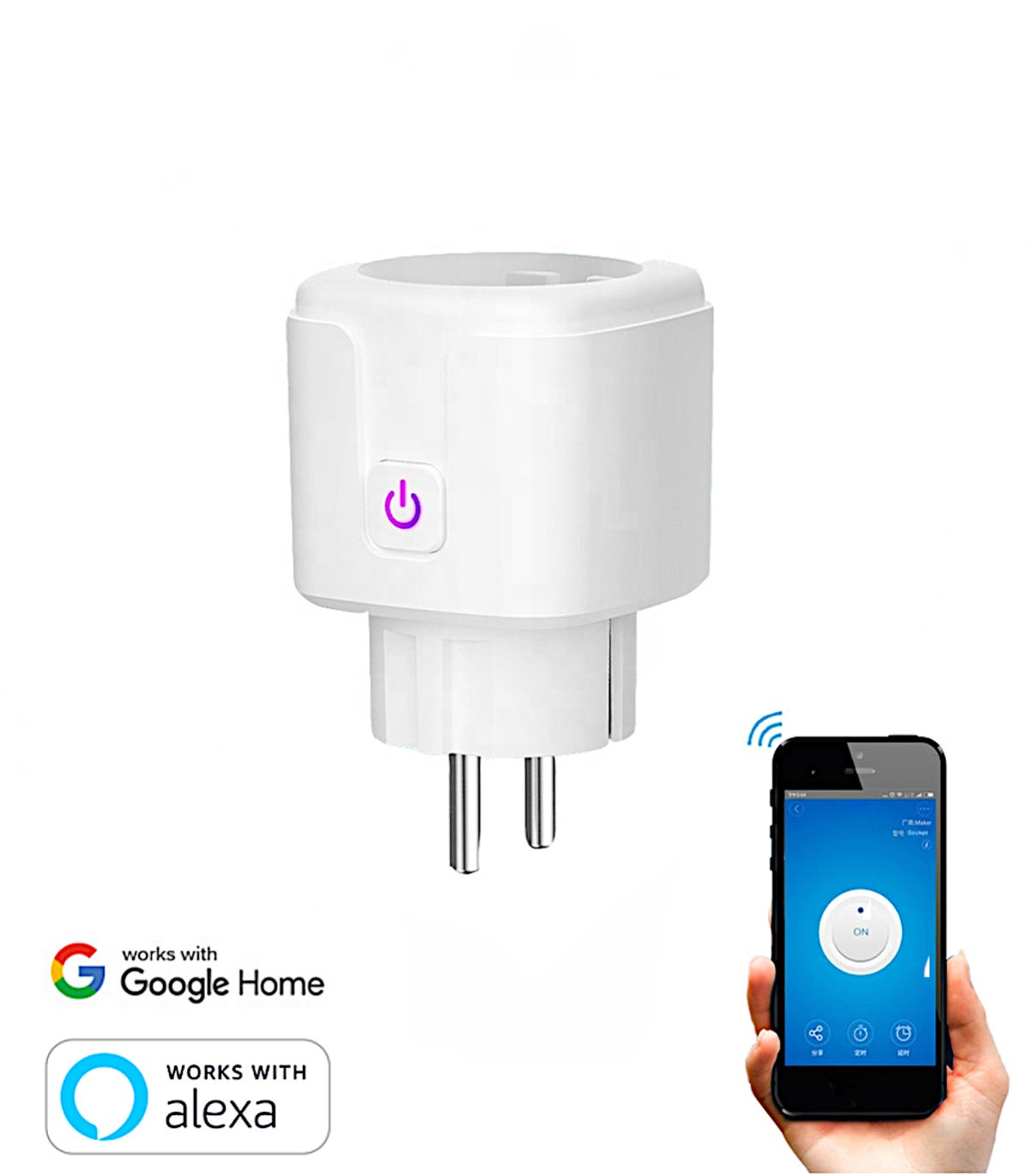 Enchufe WiFi Inteligente Control Consumo Smartfy Compatible con