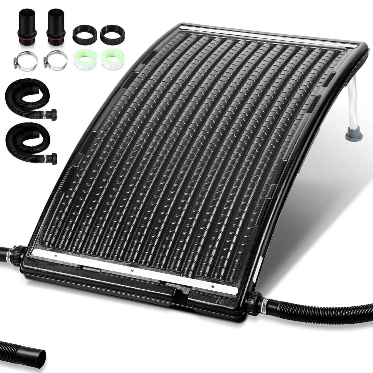 Panneau Solaire Chauffage Piscine 110x69cm – 15L – Chauffage Solaire Écologique Pour Piscine Hors-Sol, Douche Jardin