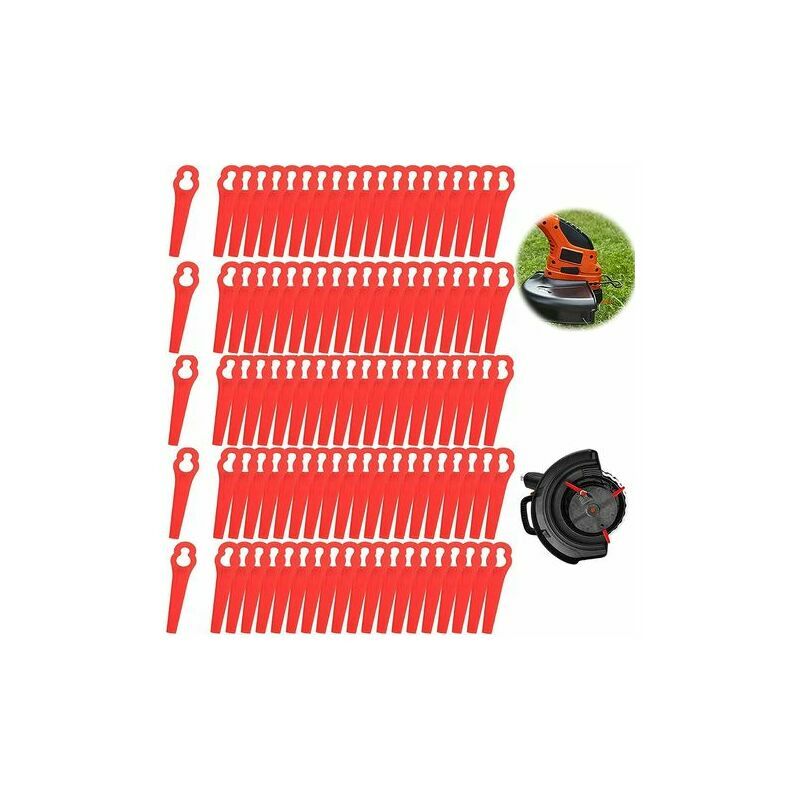 Pcs Lames De Rechange En Plastique Rouge Lames De Rechange Pour Coupe Bordure Tondeuse