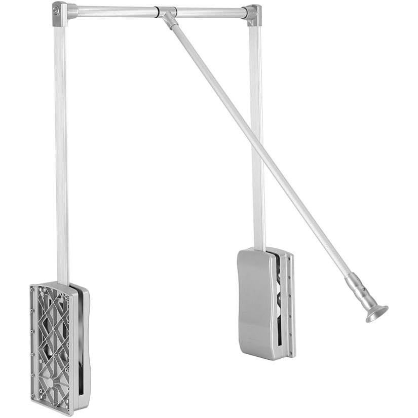 Penderie Rabattable Pour Armoire - Barre Escamotable, Largeur Réglable De 60 à 83 Cm - Support 12 Kg - Montage Mur Ou Armoire - Noir