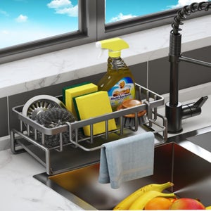 Porte-Éponge Pour Robinet De Cuisine Étagère De Rangement Étagère De