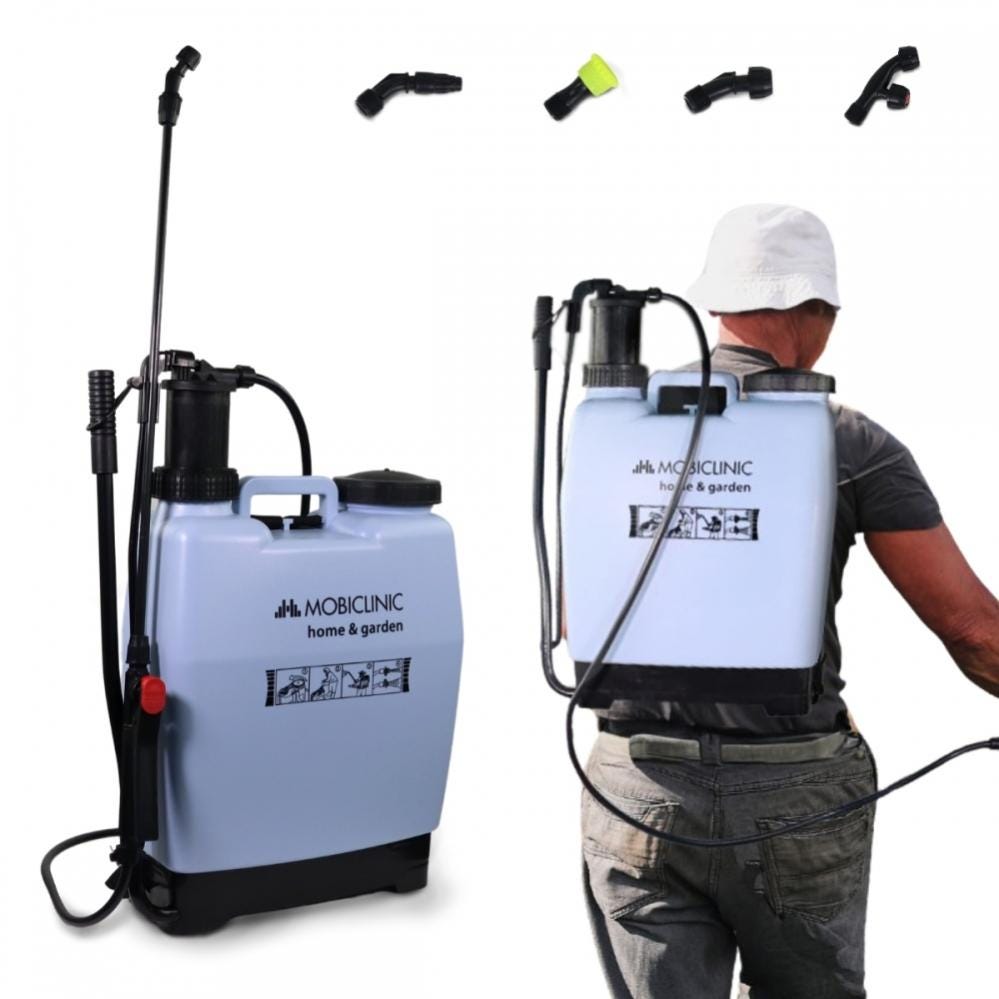 Pulverizador Mobiclinic manual 16 L Fumigacion Jardineria Riego Sulfatador Mochila 4 boquillas Bomba Fumibug Leroy Merlin