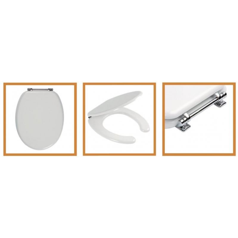 Allibert 819623 Abattant WC, Pésine, Blanc, 36,2cm x 4cm x 44,5cm[28] - Bricolage