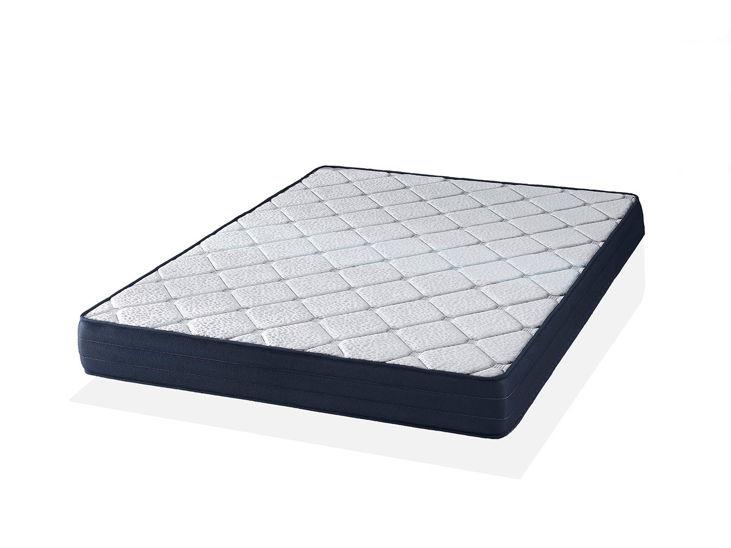 Colchon 140x180 shaula -altura 18 cm -refuerzo lumbar y viscoelástica - acabados en azul