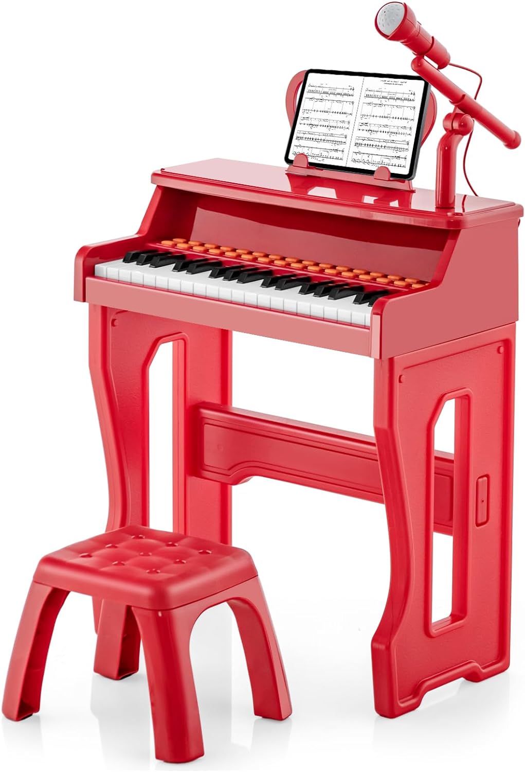 Piano Numérique à 37 Touches Enfants avec Tabouret & Microphone ...