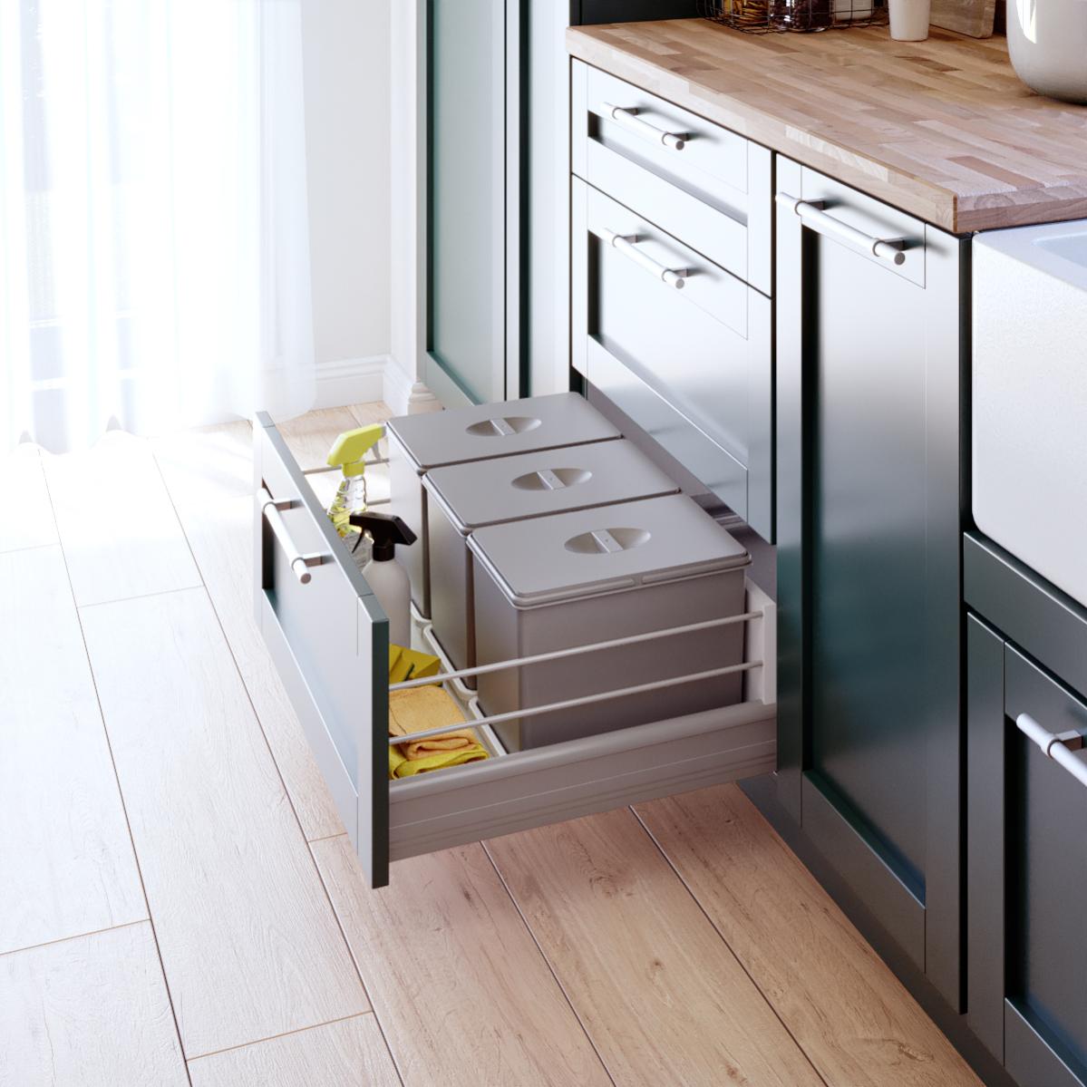 Cubo de basura para cajon de cocina Casaenorden 14L Leroy Merlin