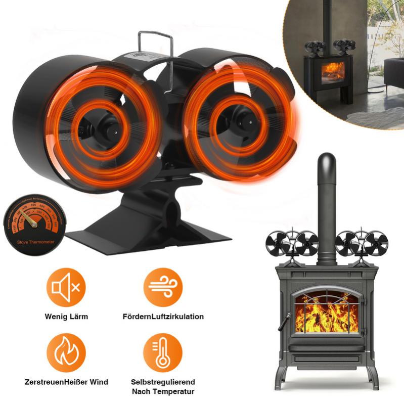 LUMAMU 5 Lame Poêle Ventilateur Poêle à bois Ventilateurs Cheminée