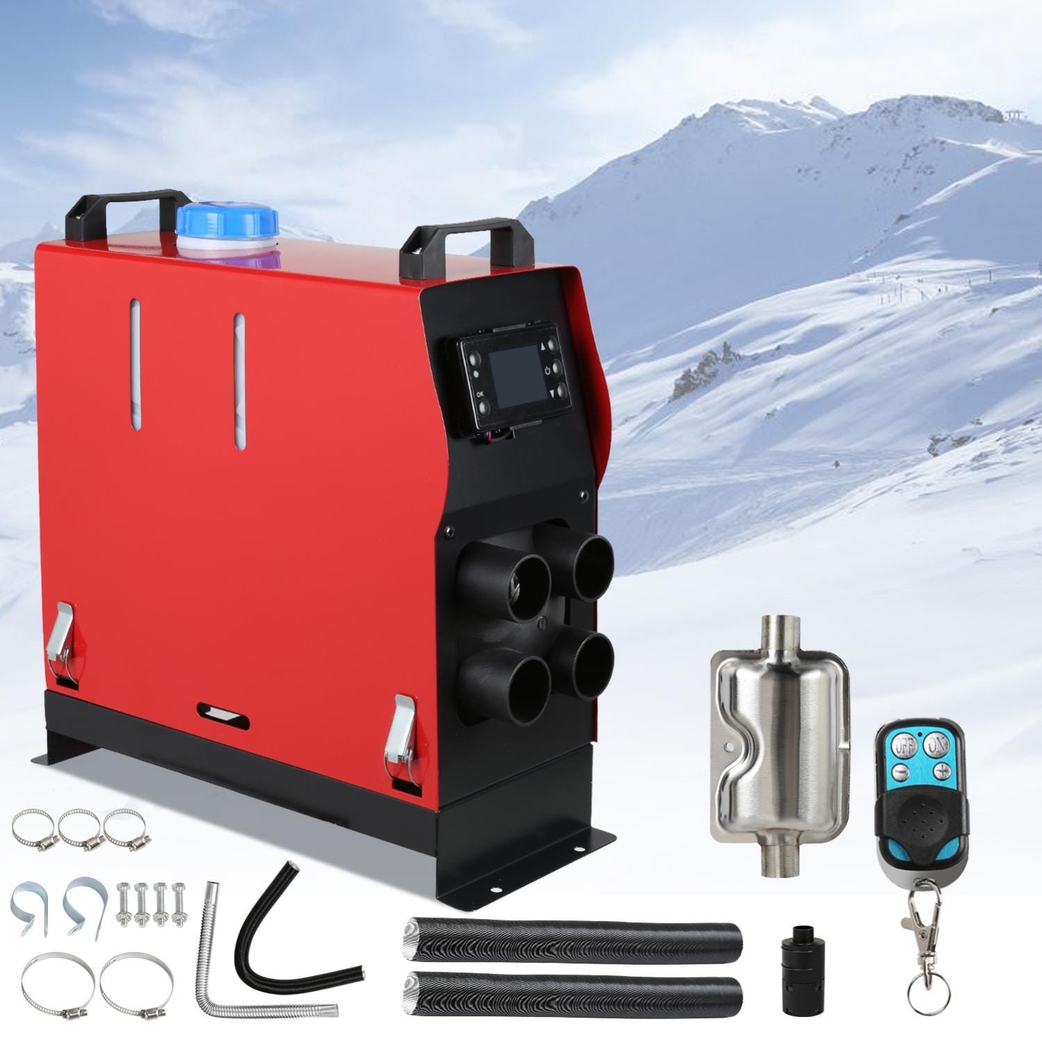 Chauffage Stationnement Diesel 8KW 12V Avec Télécommande LCD - Chauffage Autonome Voiture Camion Bateau