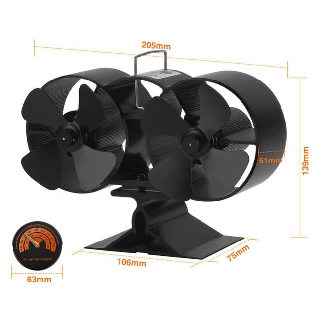 Ventilatore Magnetico Per Camino Titeck | Senza Elettricità 6 Pale | Silenzioso E Autonomo - Foto 11