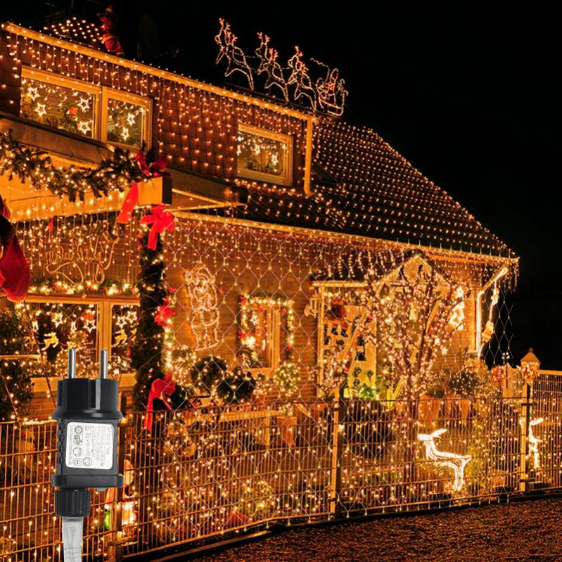 LED Filet de lumière 3*2M Rideau de lumière Chaîne de lumière Lumière ...