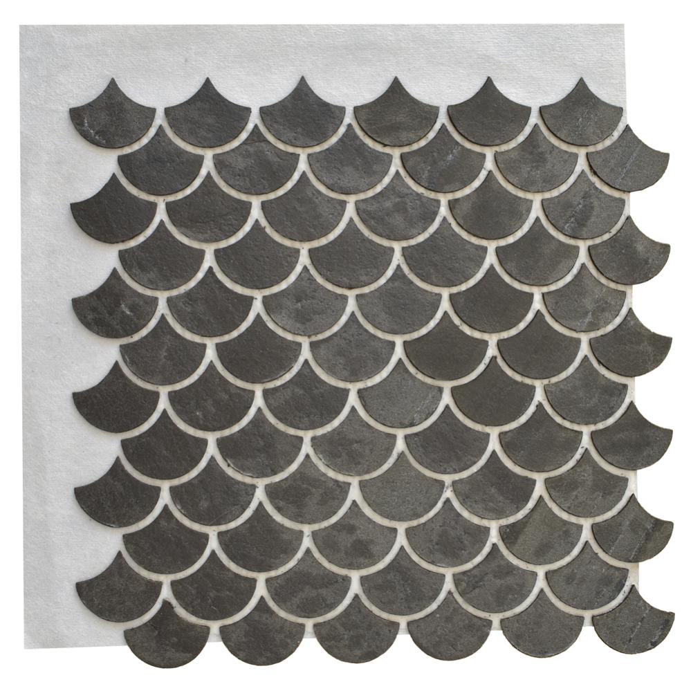 Mosaico De Piedra Natural Antracita Para Pared - Hoja Decorativa 34-2525 - Ideal Interior/Exterior