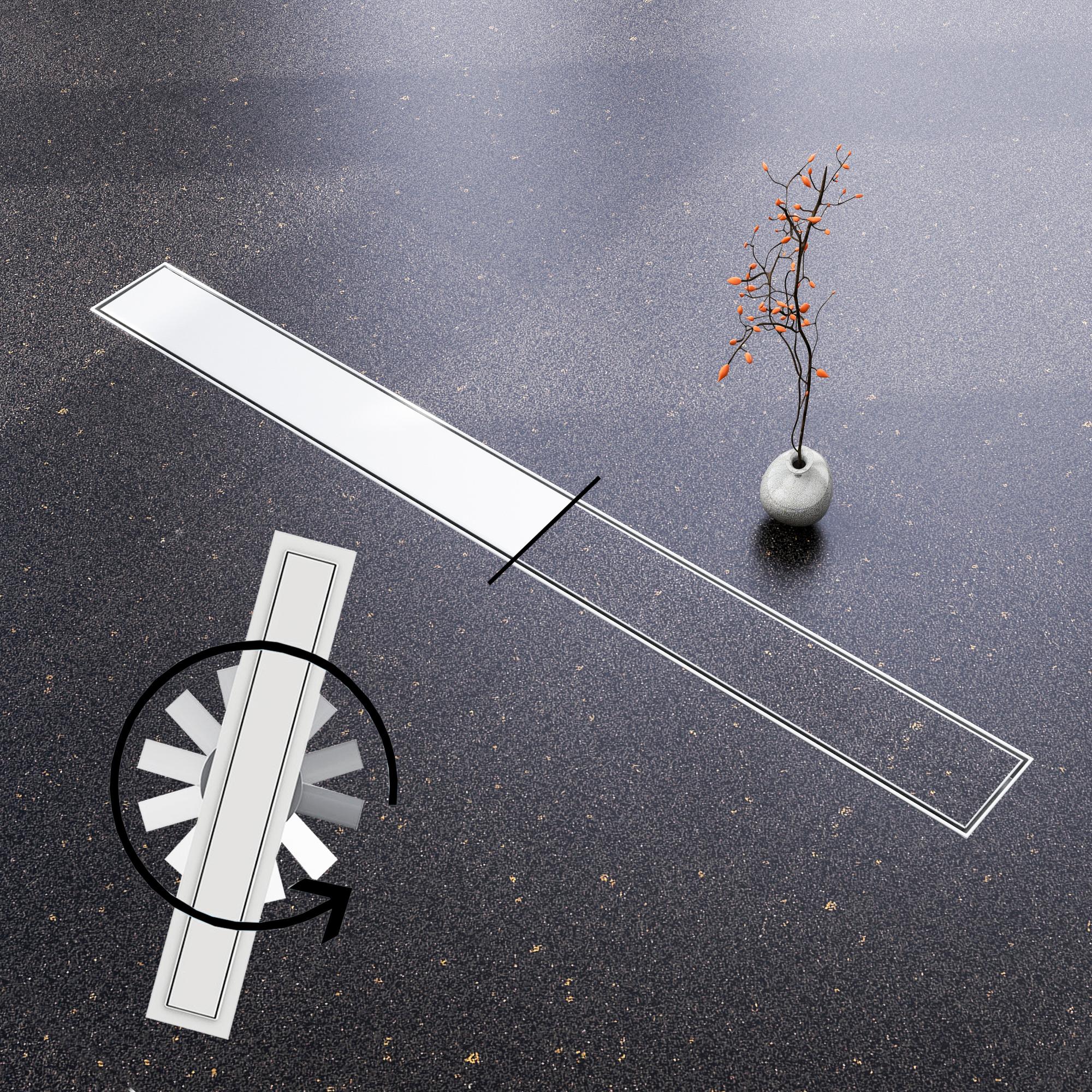 Caniveau De Douche R-Line En Acier Inoxydable Avec Bride