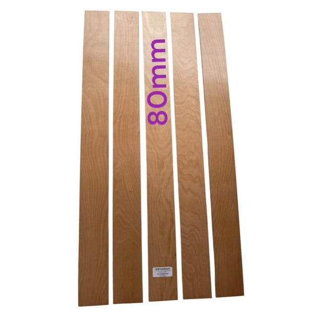 SCM Créations Lot De 3 Lattes De Lit 62cm X 53mm X 8mm - 7 Plis Hêtre Pour Sommier