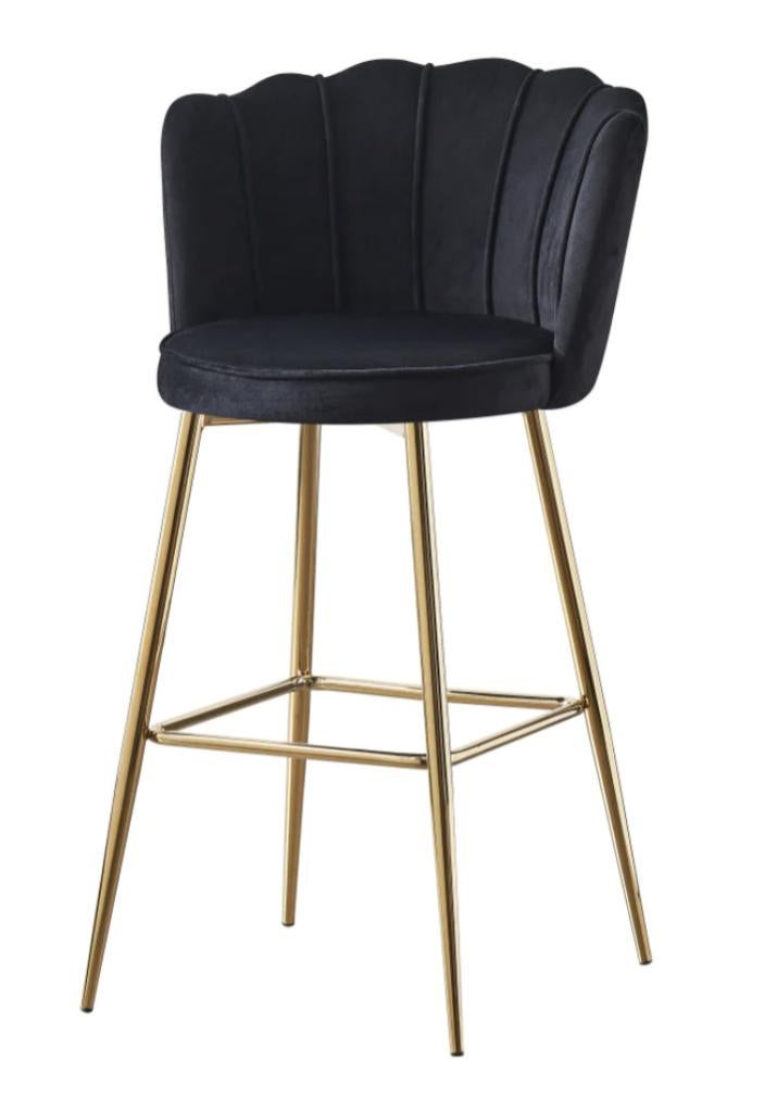 Siège éponge Confortable Chaise Maquillage Ergonomique - Forme Pétale Avec Pieds Dorés Chaise Assemblage Facile
