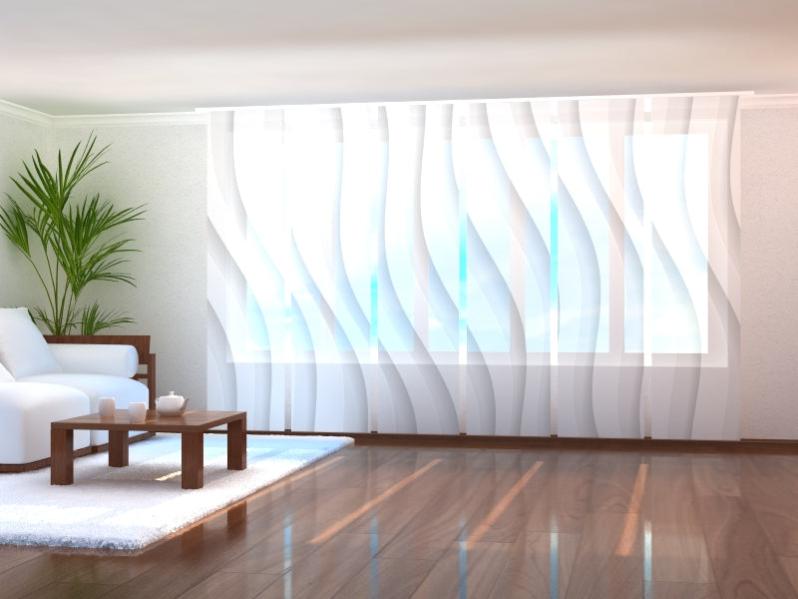 Kit Tende Da Soffitto Per Matrimoni | 6 Pannelli In Chiffon Bianco 1,5x4,6m Con Anelli E Catene - 2