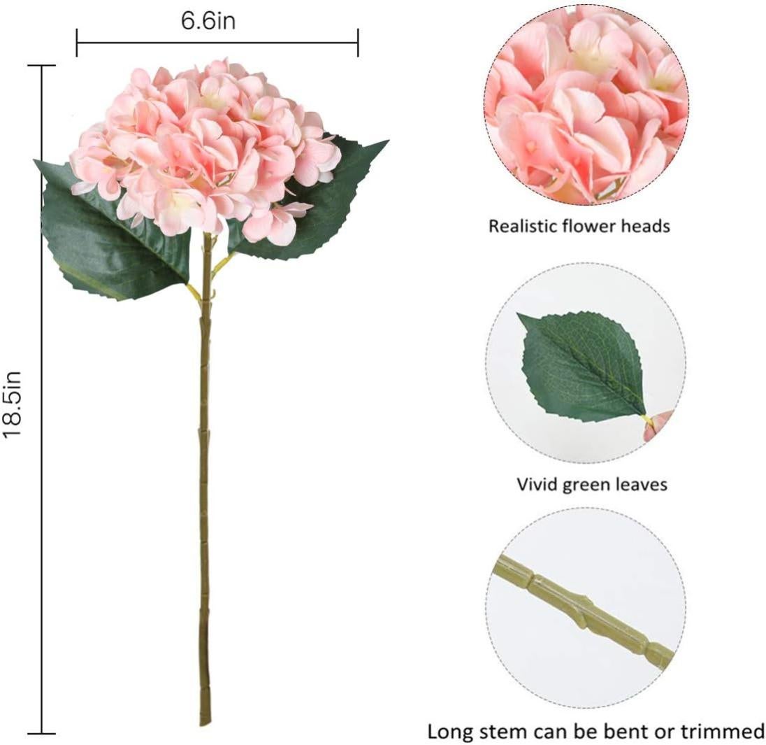 LEMROE Fleur de Pissenlit Faux Oignon Boule de Fleur Bouquet Dhortensia en Soie Arbustes en Plastique Buissons Plante pour Bouquet de Mariage (Vert) - 5