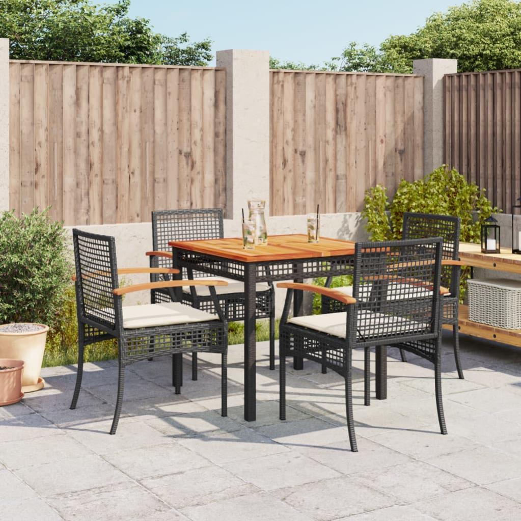 Canapé De Jardin 2 Places En Résine Tressée Noir - Sans Coussins, Design Modulaire, Résistant Aux Intempéries - 7
