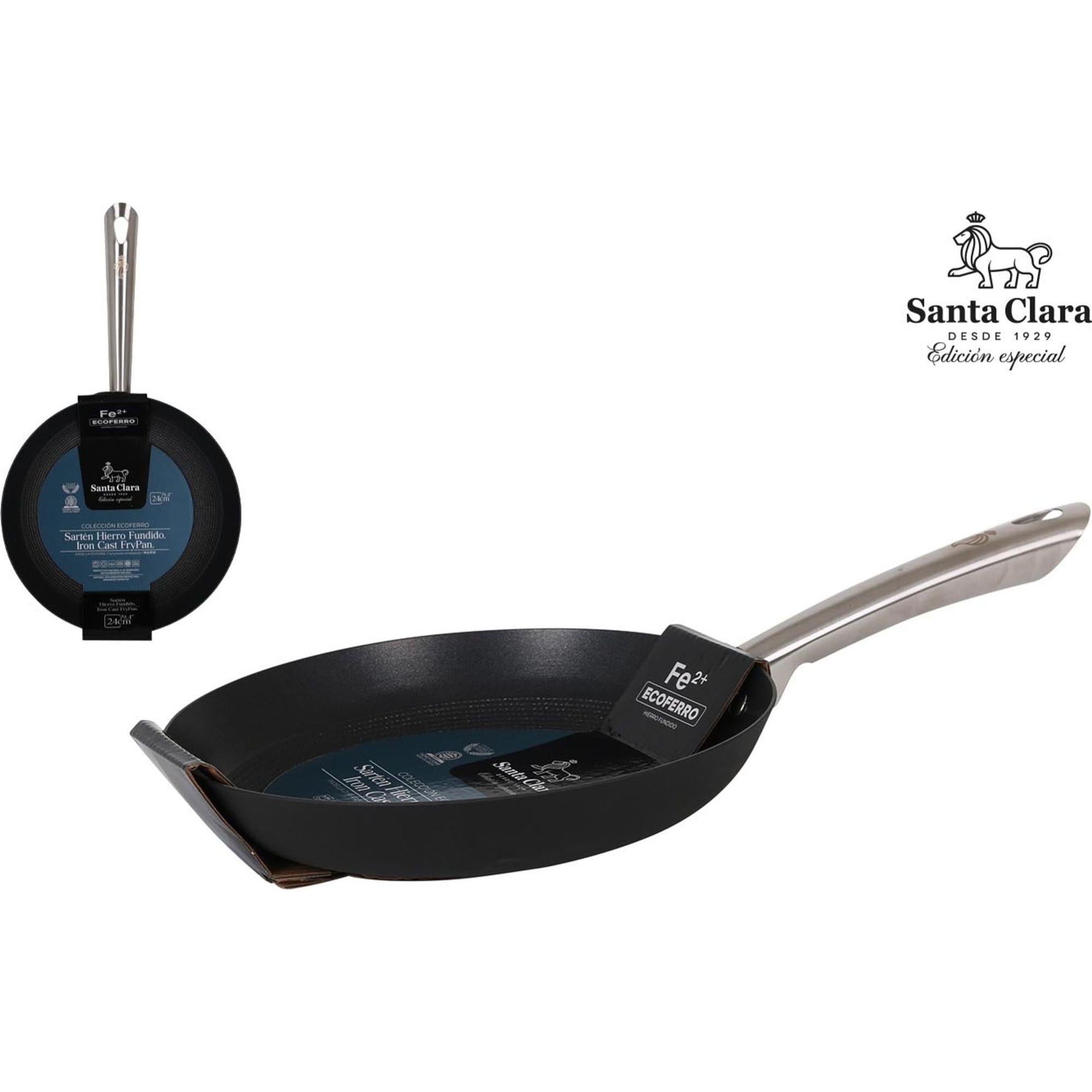 POÊLE À FRIRE EN FONTE 24CM GAMME ECOFERRO (ADAPTÉ À TOUTES LES ...