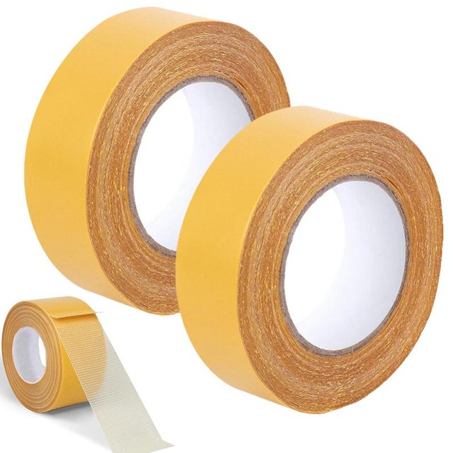 Ruban adhésif Double face à 2 bandes, ruban à mailles translucide imperméable Ultra sans couture, 5cm x 1000cm, ruban adhésif Double face pour tapis