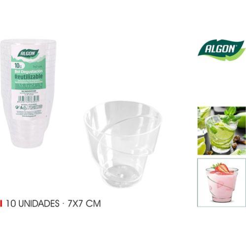 SET DE 10 BOL DEGUSTACIÓN 7X7CM | ALGON | Leroy Merlin