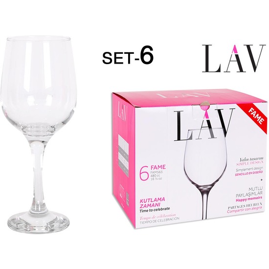 Set 6 Calici in Vetro – Acqua e Vino - Kose home&living