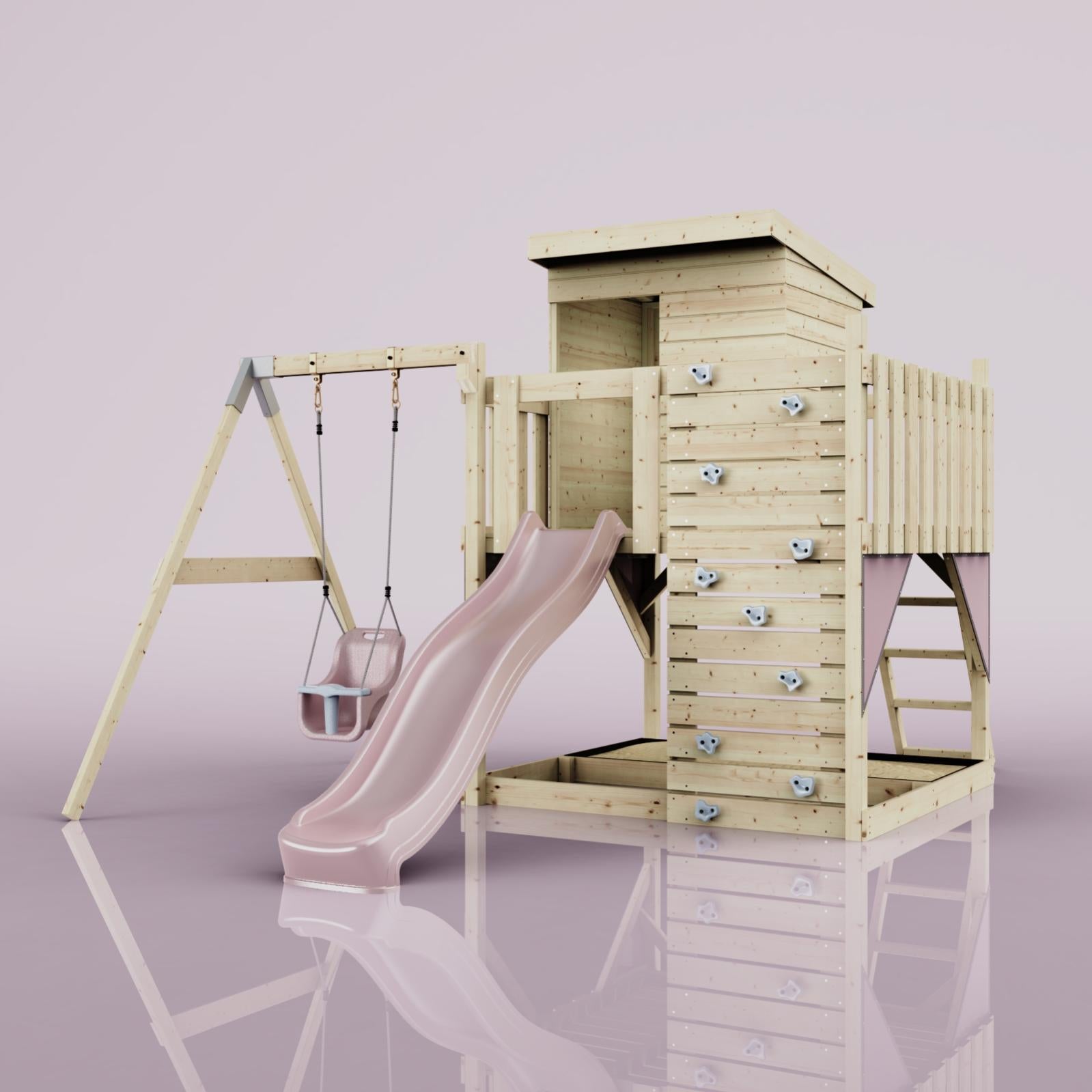 KidKraft - Aire de jeux portique en bois Ridgeview avec toboggan, balançoires et mur d'escalade - FSC | Leroy Merlin KidKraft - Aire de jeux portique en bois Ridgeview avec toboggan, balançoires et mur d'escalade - FSC | Leroy Merlin
