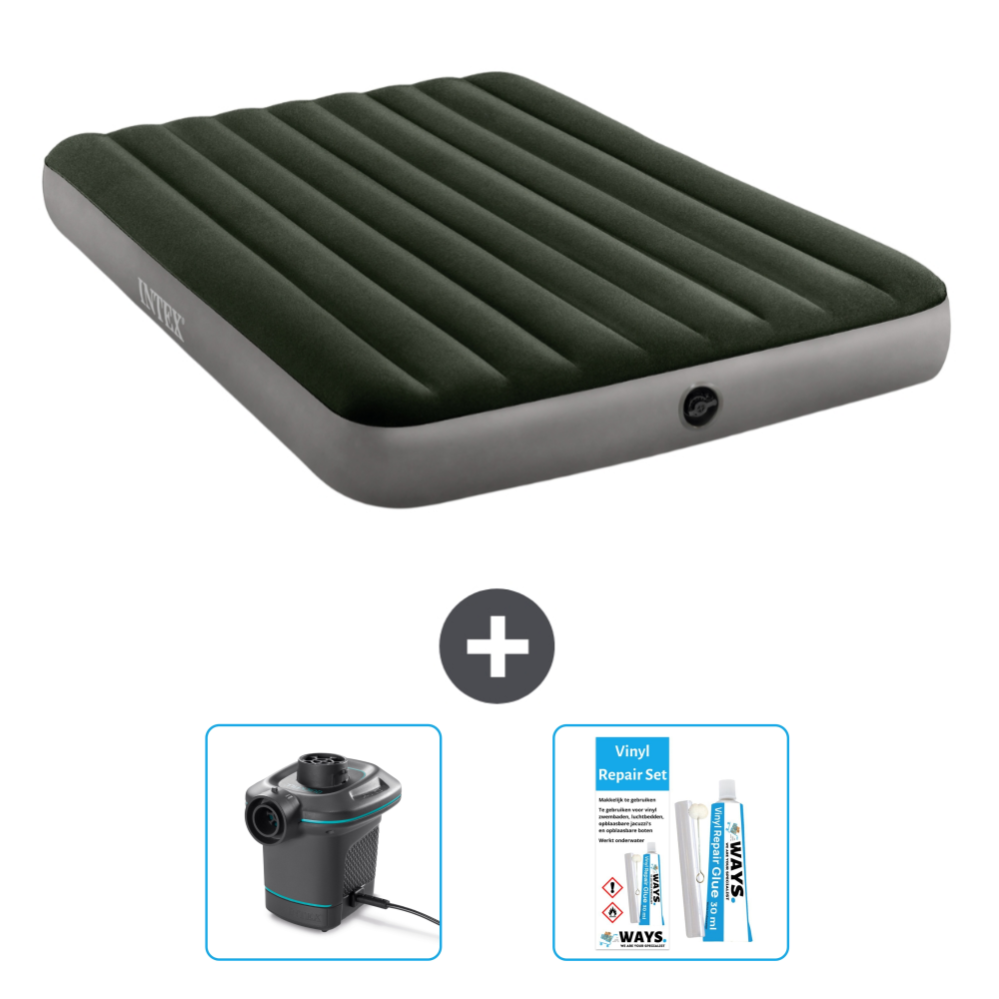 Intex 64418 Matelas Gonflable 2 Personnes pour camping ou invités
