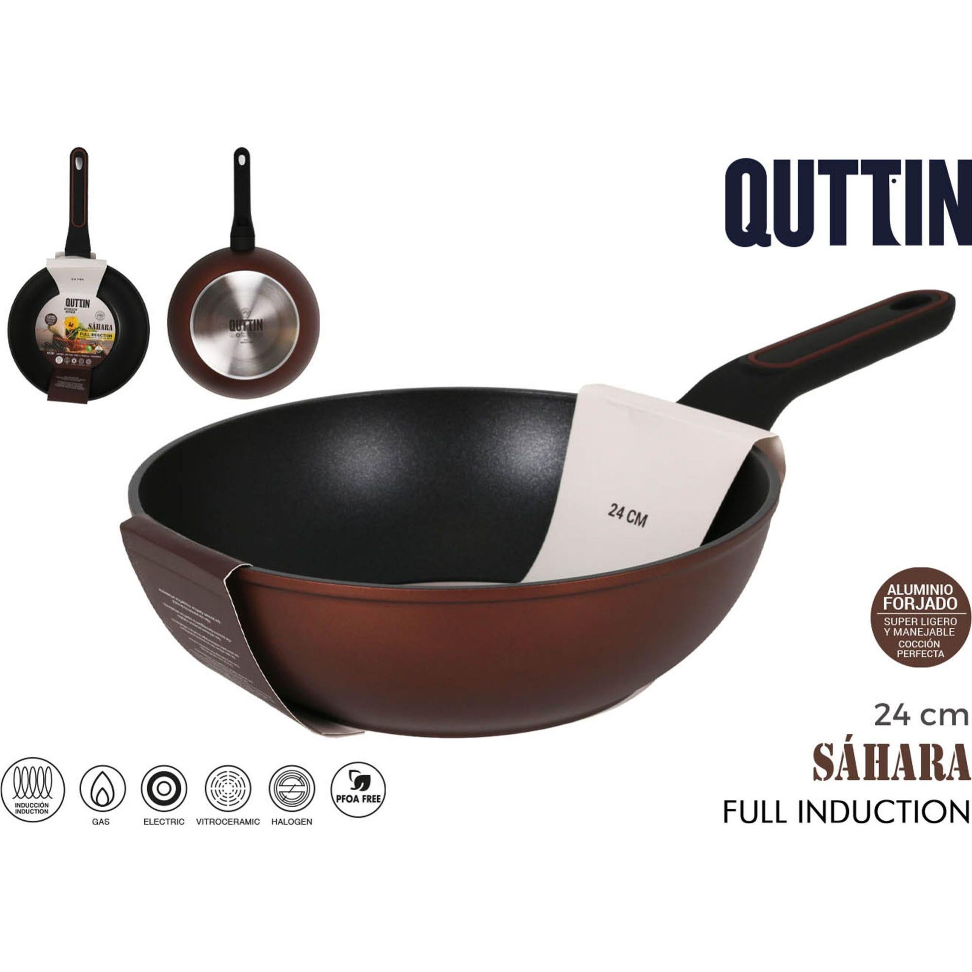Wok 26 Cm Revêtement Marbre Aluminium Forgé - Induction - Collection Toledo San Ignacio
