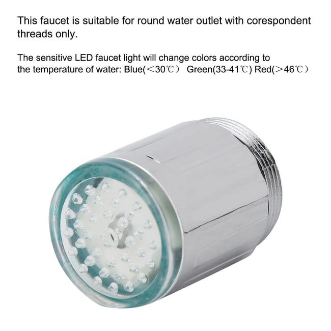 Grifo con sensor de temperatura y luz LED cambiante de 3 colores Leroy Merlin