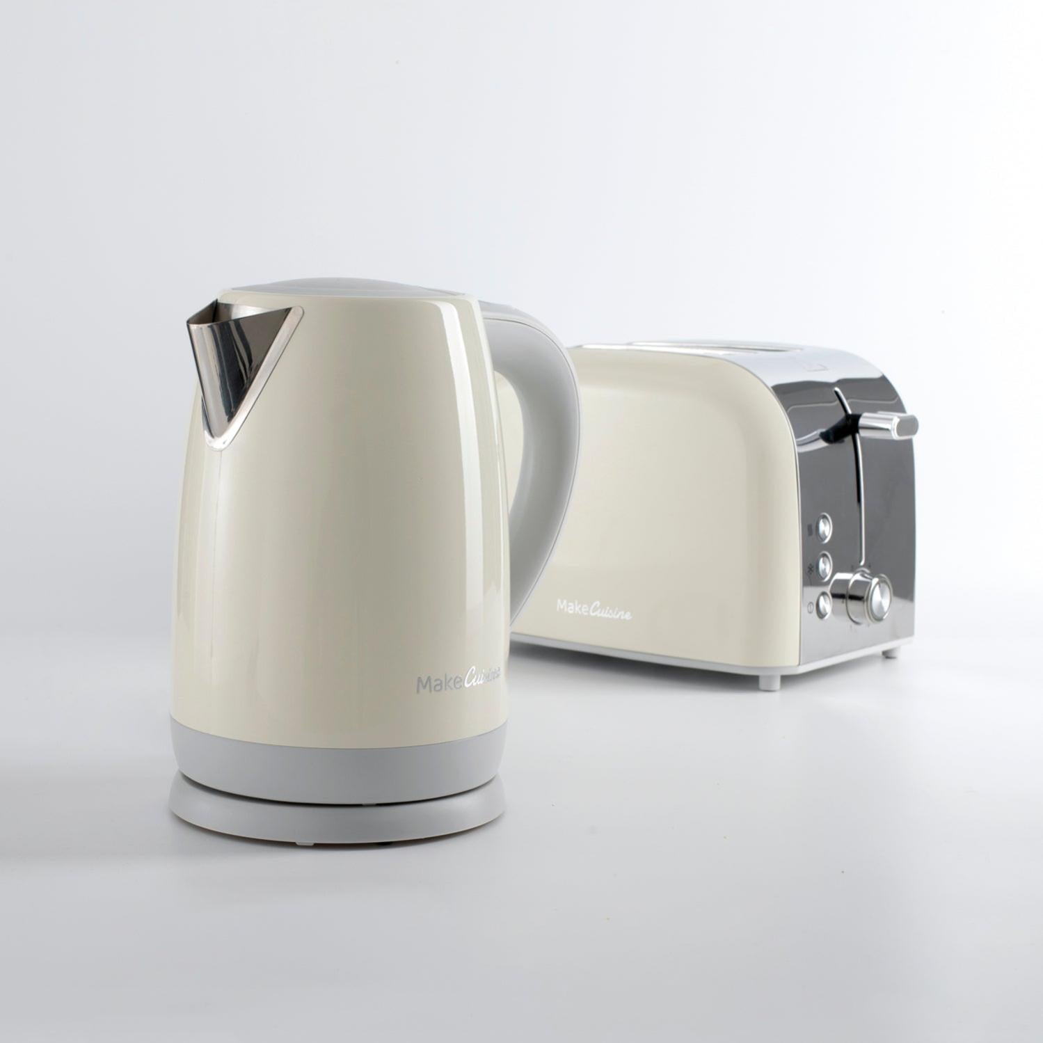 Hervidor de Agua Diseño Vintage. Carga inalámbrica 360º, luz indicadora. MakeCuisine Color-Cream - 6