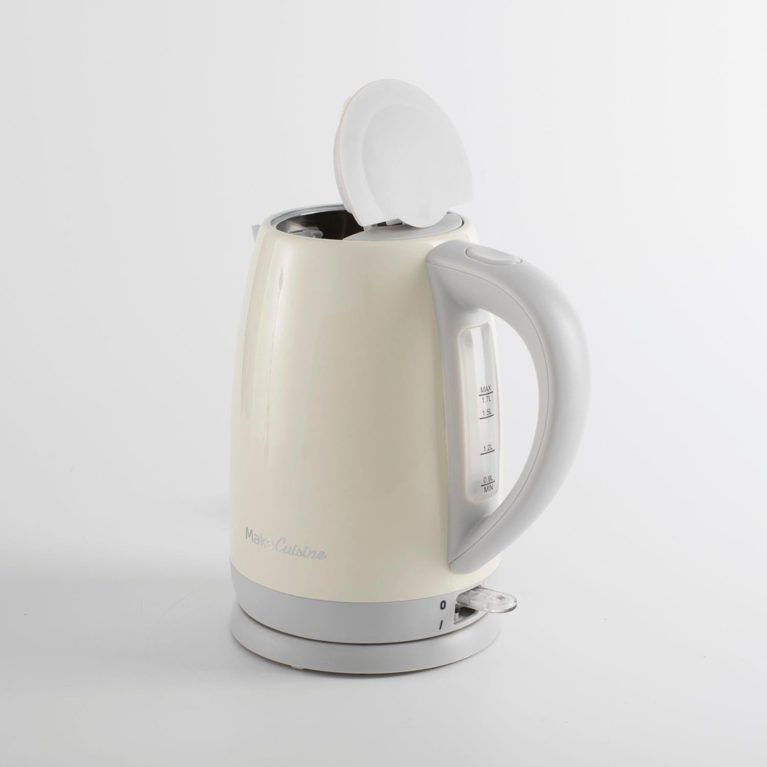 Hervidor de Agua Diseño Vintage. Carga inalámbrica 360º, luz indicadora. MakeCuisine Color-Cream - 3