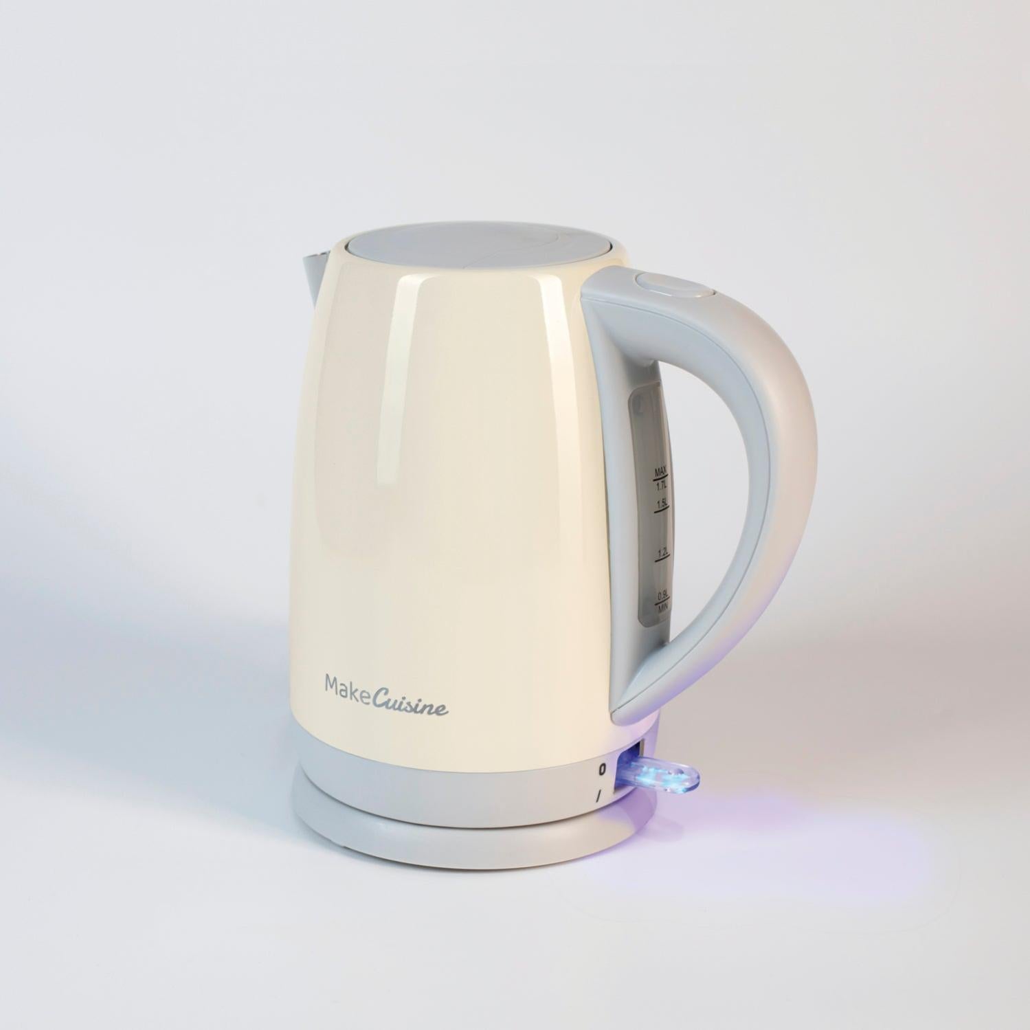 Hervidor de Agua Diseño Vintage. Carga inalámbrica 360º, luz indicadora. MakeCuisine Color-Cream - 2