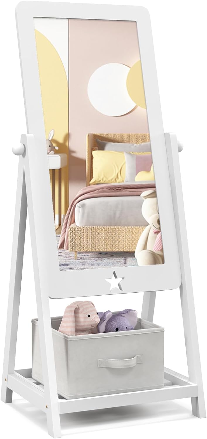 Miroir Pleine Longueur Pour Enfants Miroir De Toilette Autoportant