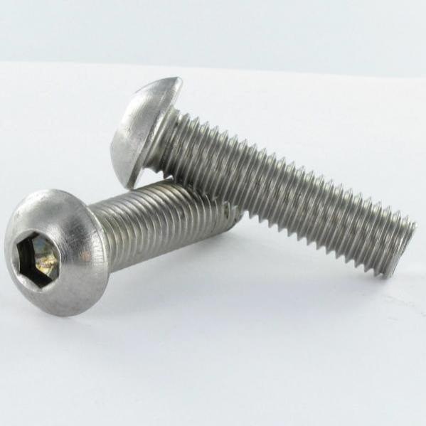 Vis métaux Inox A2 BHC (Tête Bombée Hexagonal creux) M6X50 Filetage ...