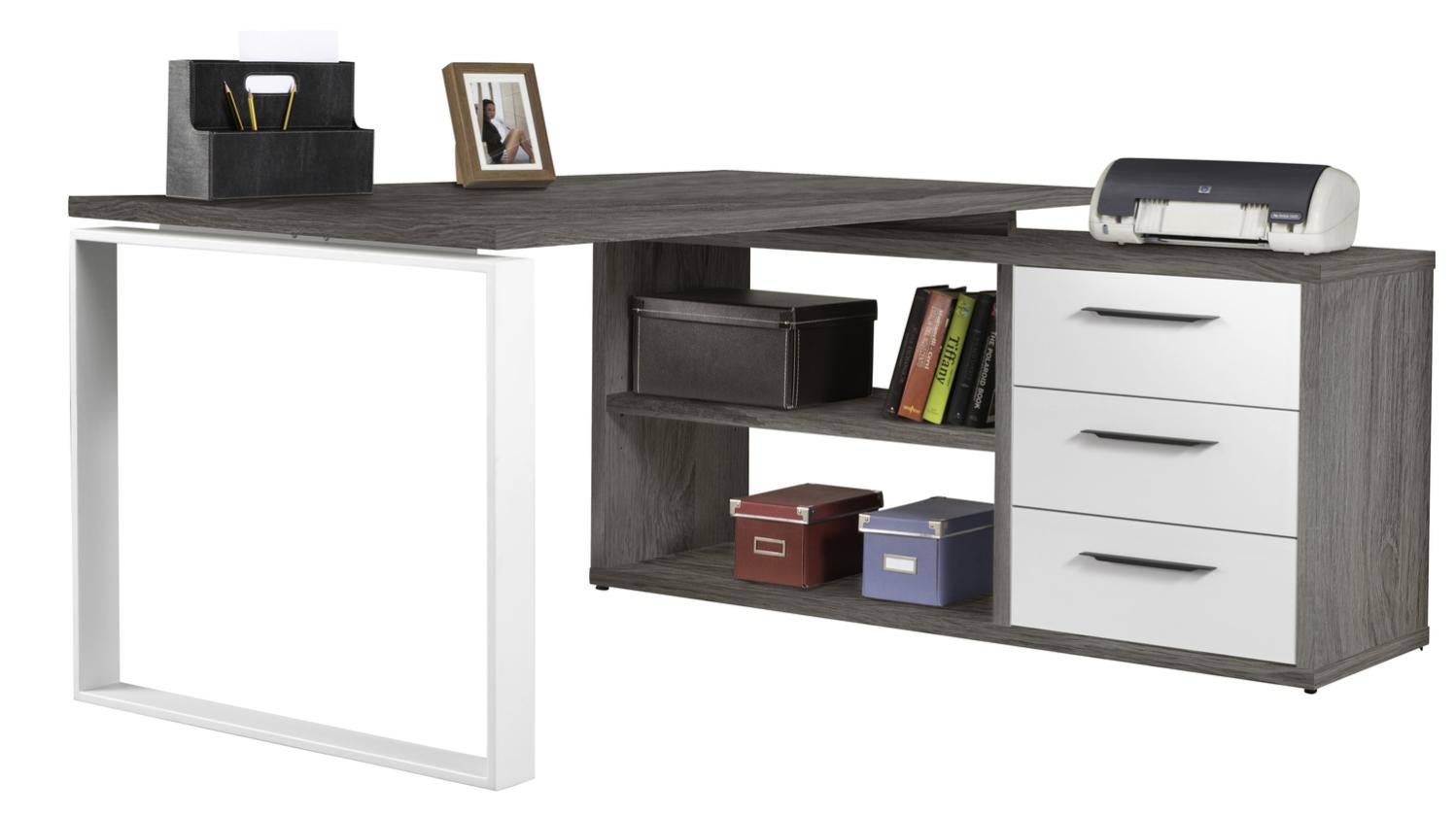 Cassettiera Con Ruote Composad 3 Cassetti - Rovere Sonoma/Bianco, Made In Italy, Eco-Friendly - Foto 1