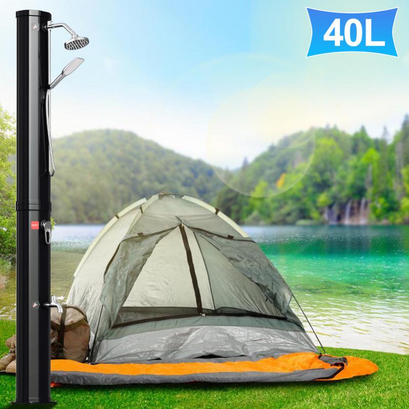 Inoamity 60L Douche Solaire De Jardin, Douche Solaire Avec Tête De Douche Rotative à 360° Et Réglage D'eau Chaude/Froide, Jusqu'à 60°C, Douche Solaire Extérieure Pour Jardin, Cour Ou Plage