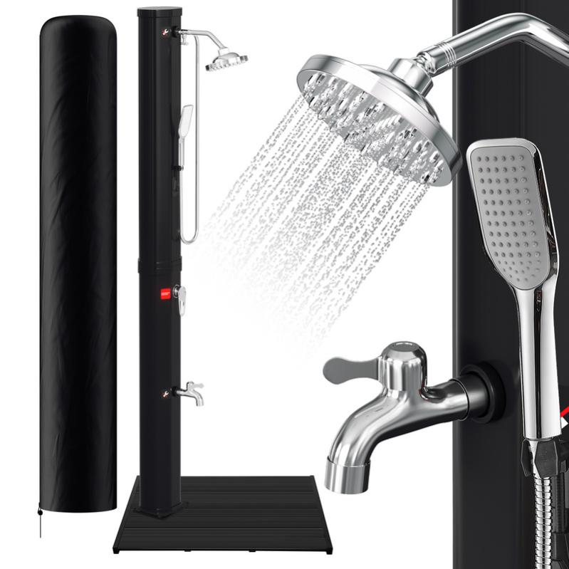 Douche Solaire De Jardin 40L SWANEW - Chauffe Jusqu'à 60°C - Pompe à Main Et Pieds - Housse Protection Incluse