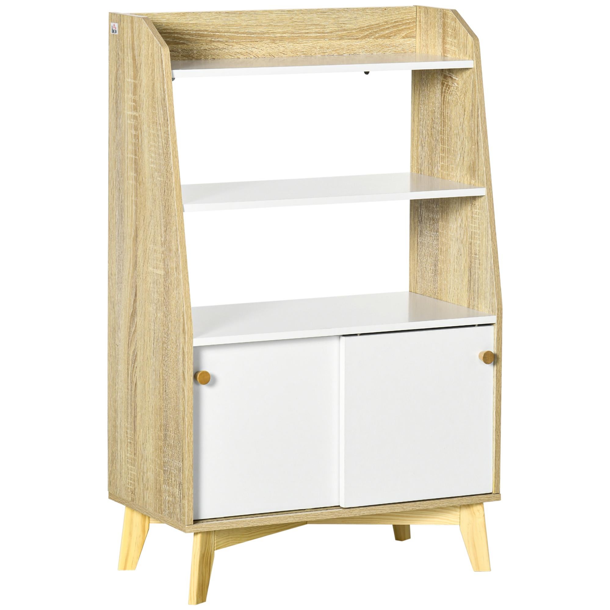 HOMCOM Mobile buffet in rattan con ante a battente effetto canna, ripiani regolabili, mobile contenitore per soggiorno, cucina, camera da letto, 136 x 41 x 70 cm, nero e legno naturale