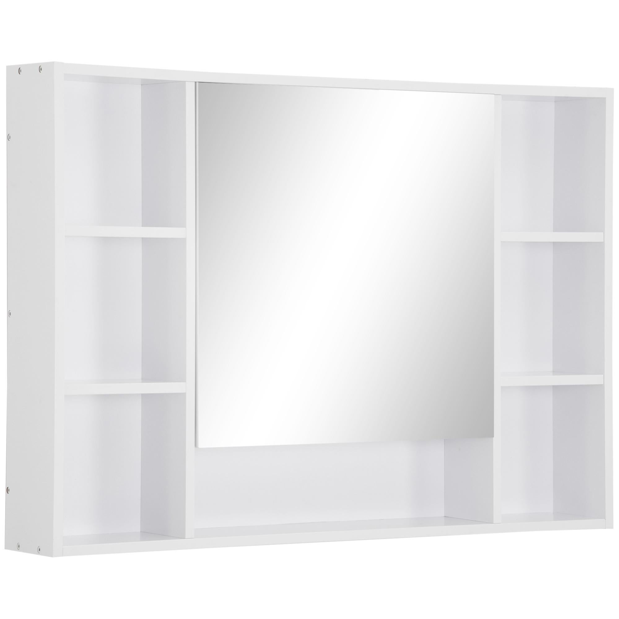 Kleankin Armadietto Per Lavabo Bagno Moderno Bianco Antico 60x30x60 Cm – Doppia Porta E Ripiano Regolabile